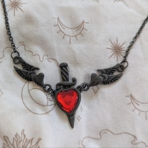 Heart with dagger necklace 🔪♥️